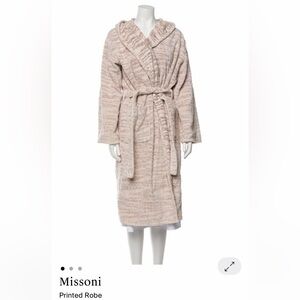 Missoni Women's Plush Beige-Taupe Robe with Belt